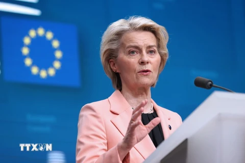 Chủ tịch Ủy ban châu Âu (EC) Ursula von der Leyen. (Ảnh: THX/TTXVN)