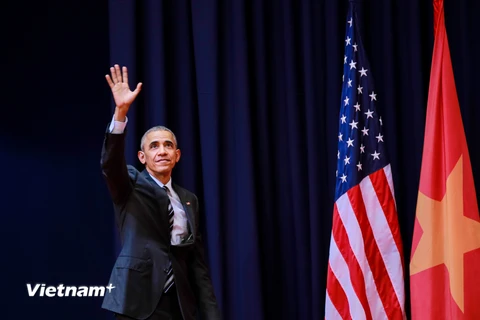 Những hình ảnh ấn tượng nhất của Tổng thống Obama trong 3 ngày ở Việt Nam. (Ảnh: Minh Sơn/Vietnam+)