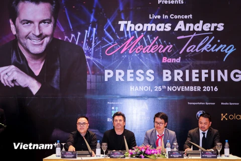 Nam ca sỹ Thomas Anders cho biết, Âm nhạc của Modern Talking vẫn còn hợp thời. (Ảnh: Minh Sơn/Vietnam+)