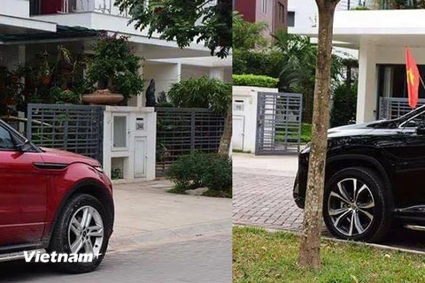 Người dân tại khu đô thị Gamuda hoang mang khi nhiều xe ôtô bị bẻ trộm hết gương hậu. (Ảnh: PV/Vietnam+)