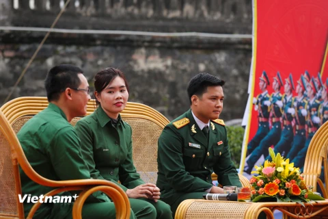Đỗ Thanh Trà là một trường hợp nữ hiếm hoi xin được thực hiện nghĩa vụ quân sự trong năm 2018. (Ảnh: Minh Sơn/Vietnam+)