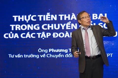  Tiến sĩ Phương Trầm, cựu CIO DuPont – Công ty toàn cầu với doanh thu 85 tỷ USD, hiện đang là Tư vấn trưởng về chuyển đổi số của FPT. (Ảnh: FPT)