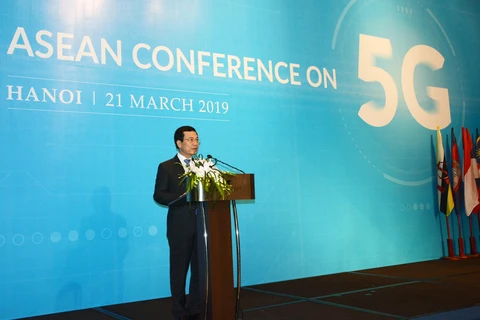 Bộ trưởng Nguyễn Mạnh Hùng cho biết, 5G sẽ là lĩnh vực hợp tác trọng tâm của Đông Nam Á. (Ảnh: PV/Vietnam+)