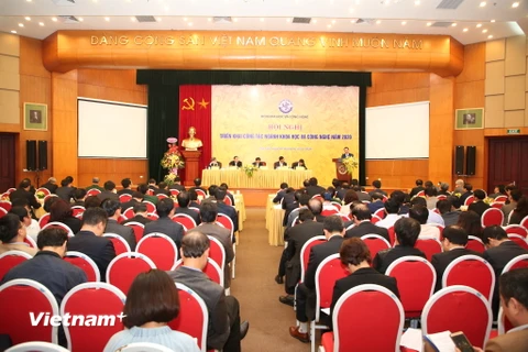 Toàn cảnh Hội nghị Tổng kết Bộ Khoa học và Công nghệ 2019. (Ảnh: Minh Sơn/Vietnam+)