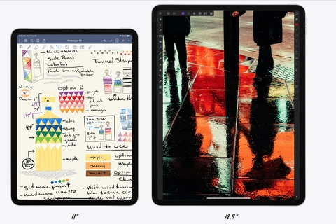 iPad Pro 2020 được trang bị màn hình 11 inch và 12.9 inch. (Ảnh chụp màn hình)