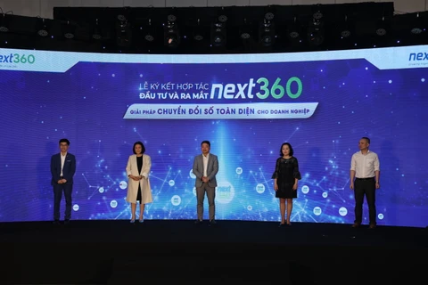 Hệ sinh thái Chuyển đổi số Next360.vn cho các doanh nghiệp vừa-nhỏ và siêu nhỏ chính thức được ra mắt. (Ảnh: Minh Sơn/Vietnam+)