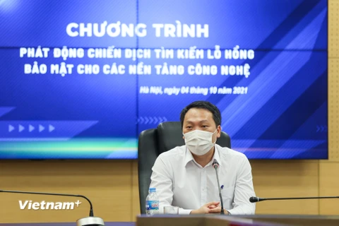 Thứ trưởng Nguyễn Huy Dũng phát biểu tại sự kiện. (Ảnh: Minh Sơn/Vietnam+)