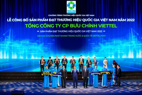 Viettel Post được vinh danh tại chương trình Thương hiệu quốc gia Việt Nam 2022. (Ảnh: Viettel)