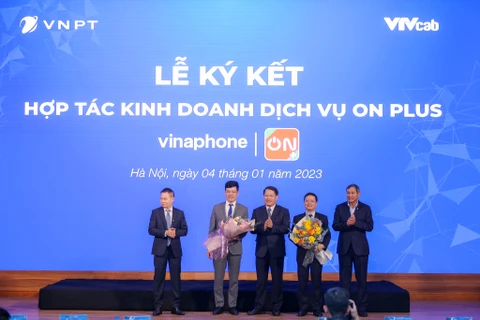 VNPT đã công bố việc hợp tác với Truyền hình cáp Việt Nam (VTVCab). (Ảnh: Minh Sơn/Vietnam+)