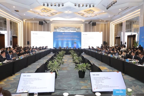 Bộ Thông tin và Truyền thông đã chính thức khai mạc Hội nghị "Doanh nghiệp Công nghệ số Việt Nam đi ra thế giới." (Ảnh: PV/Vietnam+)