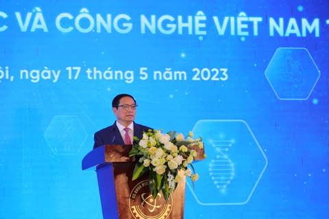 Thủ tướng Phạm Minh Chính phát biểu tại sự kiện. (Ảnh: PV/Vietnam+)