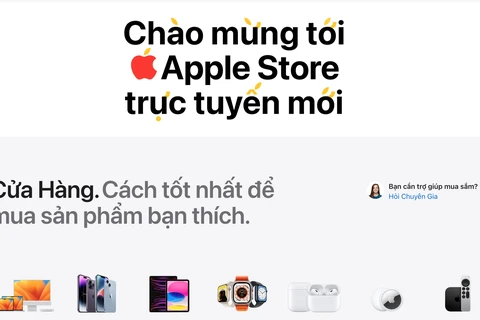 Cửa hàng Apple Store trực tuyến đầu tiên tại Việt Nam đã chính thức mở cửa. (Ảnh chụp màn hình)
