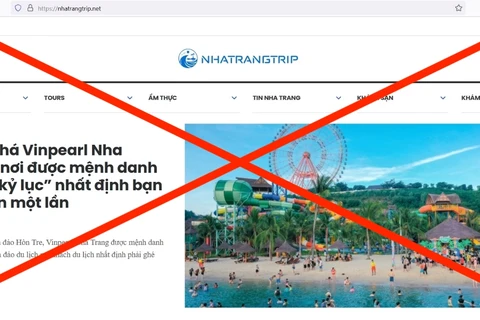 Trang web nhatrangtrip.net đã được Cục Phát thanh, truyền hình và Thông tin điện tử kiểm tra, xác minh là có vi phạm. (Ảnh chụp màn hình)