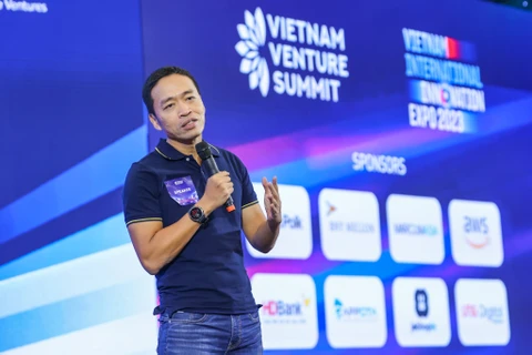 Ông Lê Hồng Minh - nhà sáng lập VNG đã chia sẻ câu chuyện về sự thành công của tập đoàn này. (Ảnh: Minh Sơn/Vietnam+)