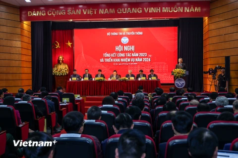 Bộ Thông tin và Truyền thông tổ chức Hội nghị tổng kết công tác năm 2023 và triển khai nhiệm vụ năm 2024. (Ảnh: Bộ Thông tin và Truyền thông)