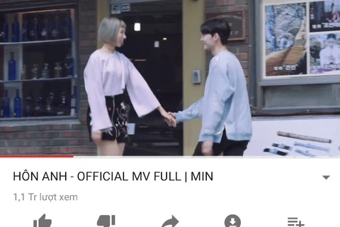 MV 'Hôn anh' cán mốc 1 triệu view trên youtube. (Ảnh: Huyền Cuti) 