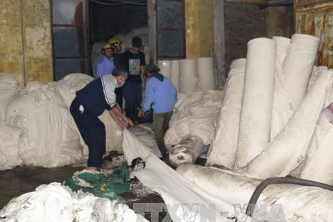 Thái Bình: Cháy lớn cơ sở của Công ty dệt nhuộm xuất khẩu Thăng Long