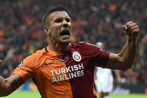 Lukas Podolski có một cú re-porke tại Cúp Thổ Nhĩ Kỳ. (Nguồn: DFB.de)