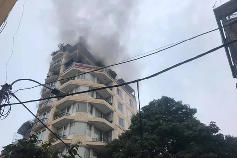 Dám cháy được khởi nguồn từ tầng 9 cũng là khu vực bếp của khách sạn. (Ảnh: CTV)