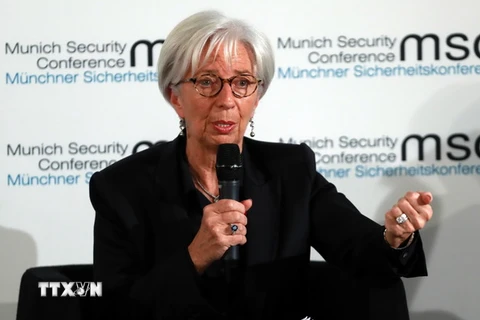 Tổng Giám đốc Quỹ Tiền tệ quốc tế (IMF) Christine Lagarde cảnh báo hệ lụy của chiến tranh thương mại. (Nguồn: THX/TTXVN)
