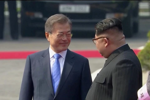 Chính thức bắt đầu cuộc gặp thượng đỉnh liên Triều. (Nguồn: Reuters)