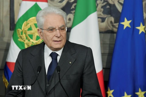 Tổng thống Italy Sergio Mattarella đã bác bỏ khả năng bầu cử trước thời hạn. (Nguồn: AFP/TTXVN)