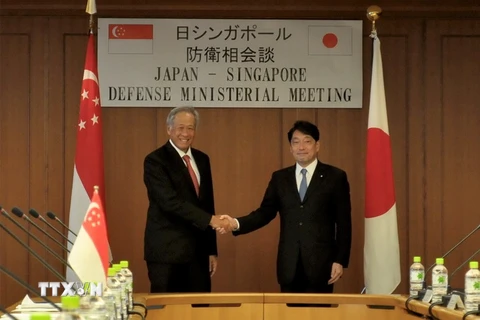 Nhật Bản, Singapore nhất trí hợp tác hướng tới cuộc gặp thượng đỉnh Mỹ-Triều. (Nguồn: MINDEF Singapore)