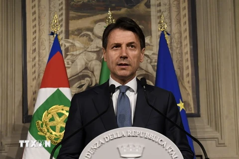 Thủ tướng được chỉ định của Italy Giuseppe Conte xúc tiến thành lập nội các mới. (Nguồn: THX/TTXVN)
