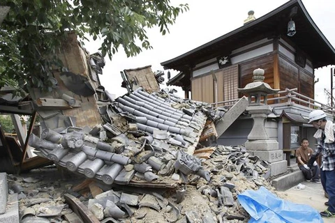 Động đất tại Nhật Bản gây thiệt hại nặng nề. (Nguồn: The Indian Express)
