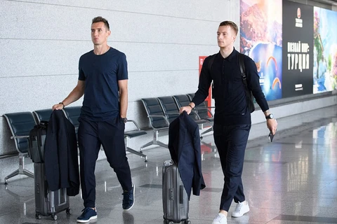 Đội tuyển Đức buồn bã lên đường về nước. (Nguồn: Talksports)