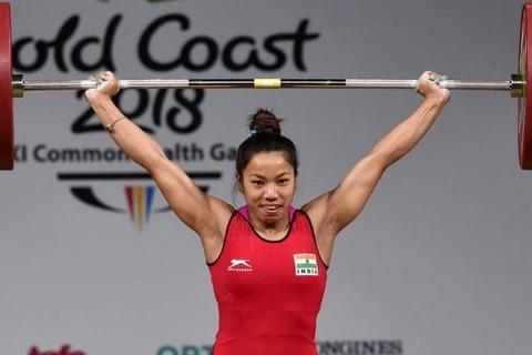 Nhà vô địch thế giới cử tạ nữ Mirabai Chanu lỗi hẹn ASIAD 2018 vì chấn thương. (Nguồn: Sports Flashes)