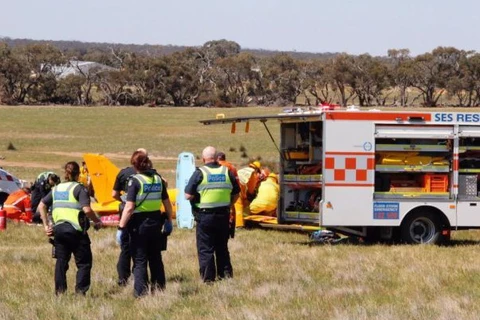 Hiện trường vụ tai nạn máy bay ở Australia. (Nguồn: ABC News)