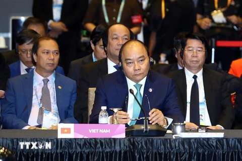 Thủ tướng Nguyễn Xuân Phúc tại Hội nghị Cấp cao ASEAN+3. (Nguồn: Thống Nhất/TTXVN) 