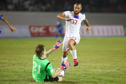 Stephan Schrock là tiền đạo rất nguy hiểm của Philippines. (Nguồn: Rappler)