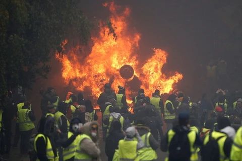 Các cuộc biểu tình tại Pháp đang ngày càng phức tạp. (Nguồn: The New York Times)