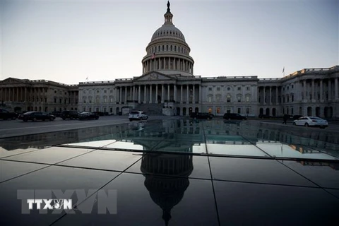 Tòa nhà Quốc hội Mỹ ở thủ đô Washington DC.. (Nguồn: THX/TTXVN)