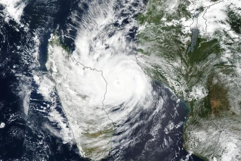 Cơn bão nhiệt đới Idai nhìn từ trên cao. (Nguồn: The Asian Age)