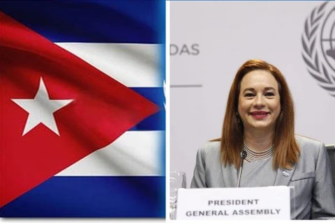 Người đứng đầu Đại Hội đồng Liên hợp quốc María Fernanda Espinosa đang có chuyến thăm Cuba. (Nguồn: Periódico Escambray)