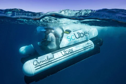 Tàu ngầm của Uber. (Nguồn: Yahoo News NZ)