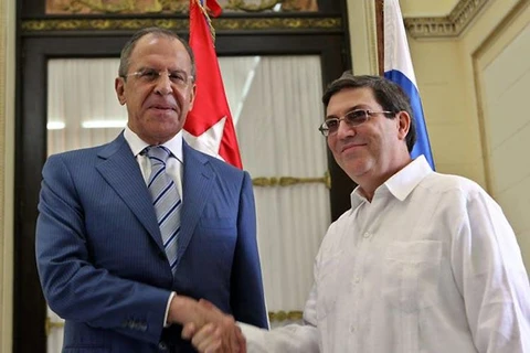 Ngoại trưởng Nga Sergei Lavrov và người đồng cấp Cuba Bruno Eduardo Rodriguez Parrilla. (Nguồn: Prensa Latina)
