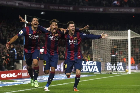 Liệu Neymar (giữa) có quay trở lại Barcelona? (Nguồn: Fanpop) 