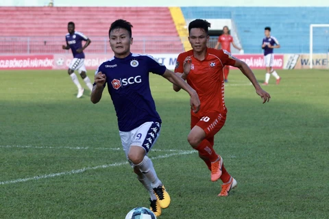 Hà Nội FC đã lấy lại được ngôi đầu V-League 2019. (Ảnh: Nguyên An/Vietnam+)