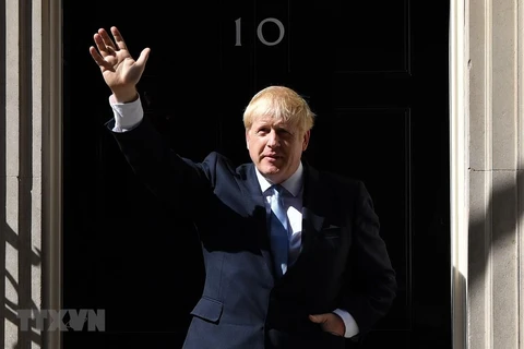Tân Thủ tướng Anh Boris Johnson tại số 10 phố Downing ở thủ đô London ngày 24/7/2019. (Nguồn: AFP/ TTXVN)