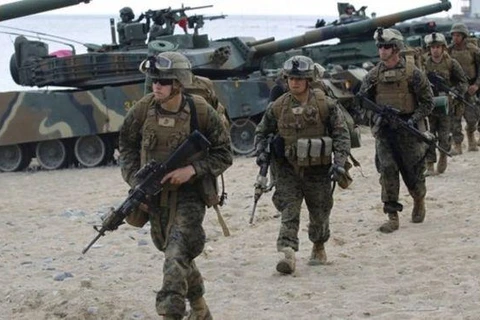 Binh lính Mỹ tham gia tập trận cùng Hàn Quốc. (Nguồn: ABC)
