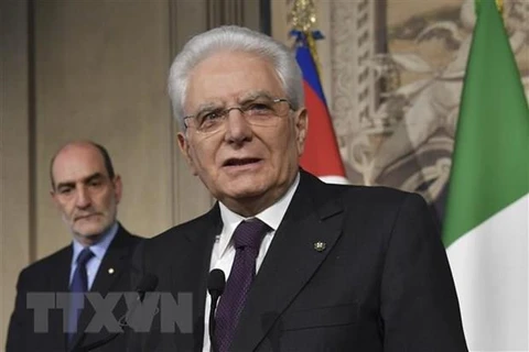 Tổng thống Italy Sergio Mattarella. (Nguồn: AFP/TTXVN)