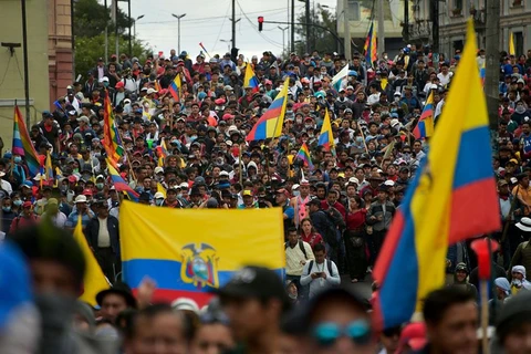 Biểu tình tại Ecuador. (Nguồn: The Atlantic)