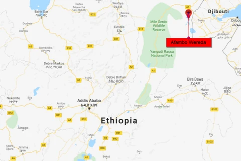 Vị trí xảy ra vụ tấn công. (Nguồn: Addis Standard)