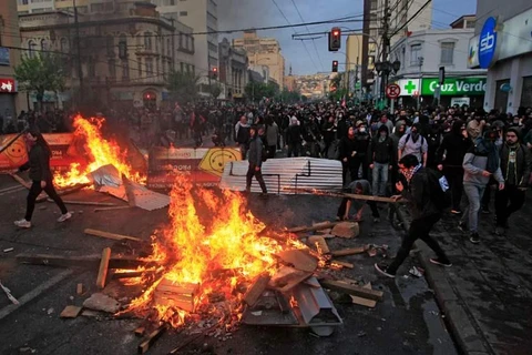 Bạo loạn tại Chile chưa có dấu hiệu hạ nhiệt. (Nguồn: LA Times)