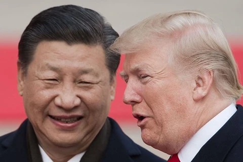 Chủ tịch Trung Quốc Tập Cận Bình và Tổng thống Mỹ Donald Trump. (Nguồn: news.sky.com)