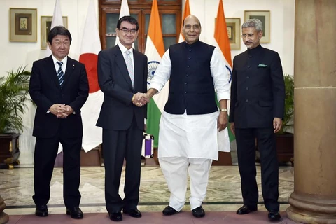 Đối thoại 2+2 giữa Ấn Độ và Nhật Bản. (Nguồn: Hindustan Times)